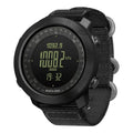 Black North Edge Apache tactical sports watch for men, featuring a digital display, compass, and durable band.