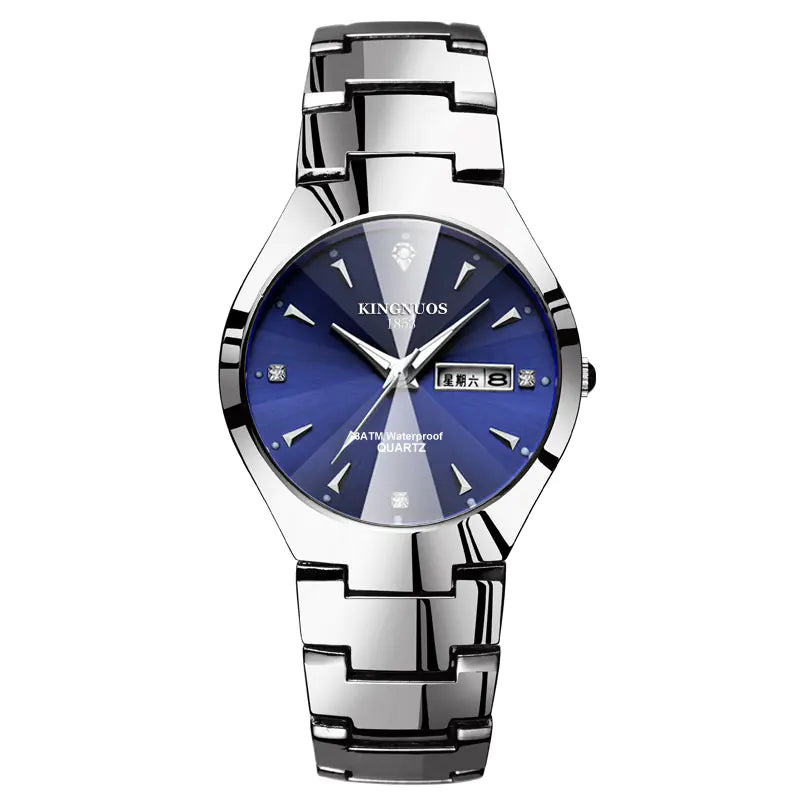 Automatic Quartz Tungsten Couple Watches with Luminous Dial