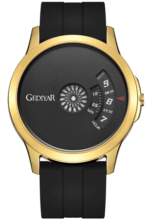 EAJOMIN men's waterproof quartz analog watch with unique design in gold, showcasing a creative and cool style for gifts.