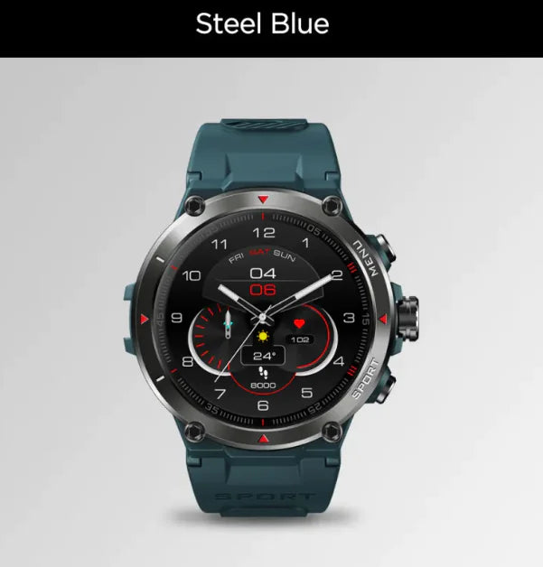 L steel blue premium affordable watches sport watch with digital and analog display