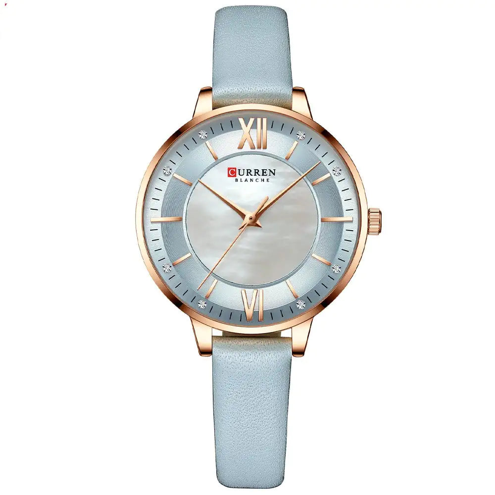 Fashionable ladies' leisure belt watches collection by L featuring various styles and colors on display.