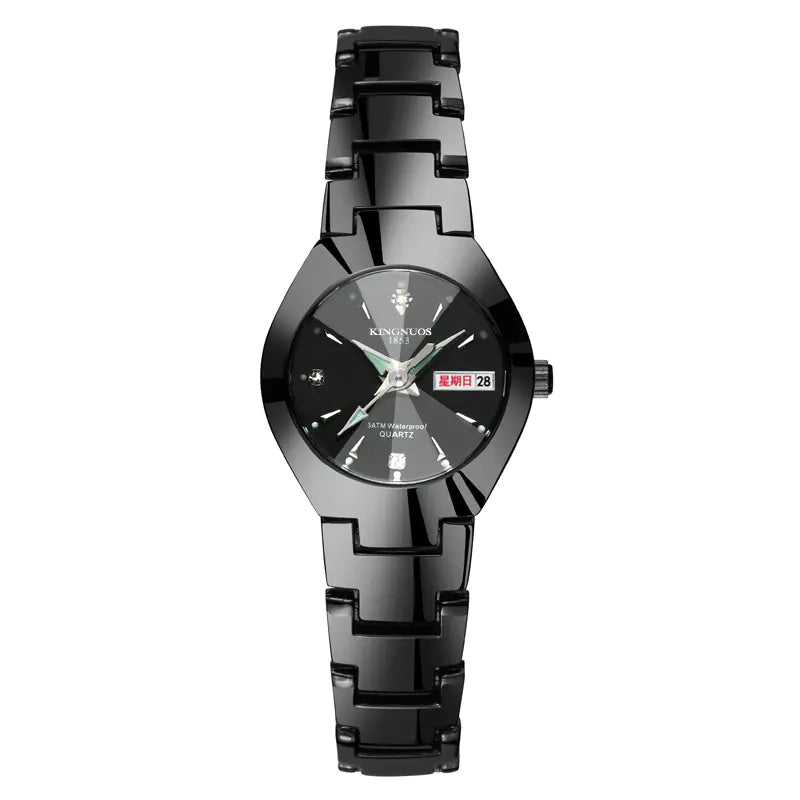 Automatic Quartz Tungsten Couple Watches with Luminous Dial