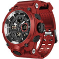 Basumiu premium affordable watches red rugged design side view
